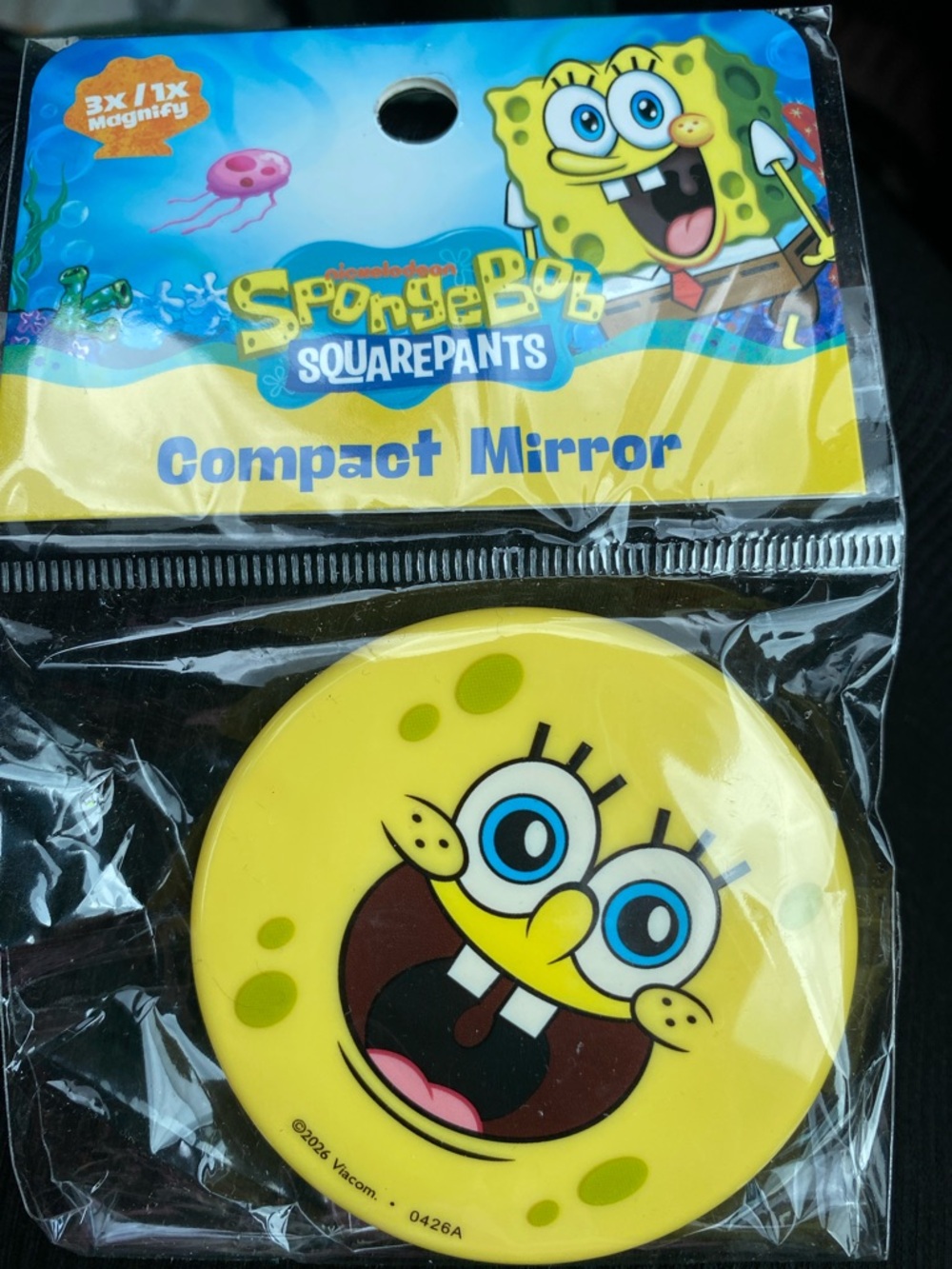 SpongeBob SquarePants Yellow Smiling Face Compact Mirror